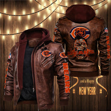 Load image into Gallery viewer, Chicago Bears Skull 3D Leather Jacket