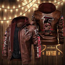 Load image into Gallery viewer, Atlanta Falcons Skull 3D Leather Jacket