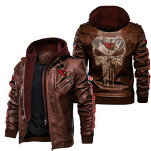 Load image into Gallery viewer, Arizona Cardinals Skull Leather Jacket
