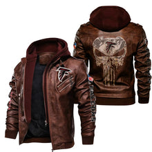 Load image into Gallery viewer, Atlanta Falcons Skull Leather Jacket