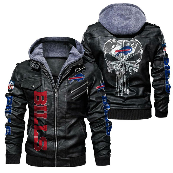 Buffalo Bills Skull Leather Jacket