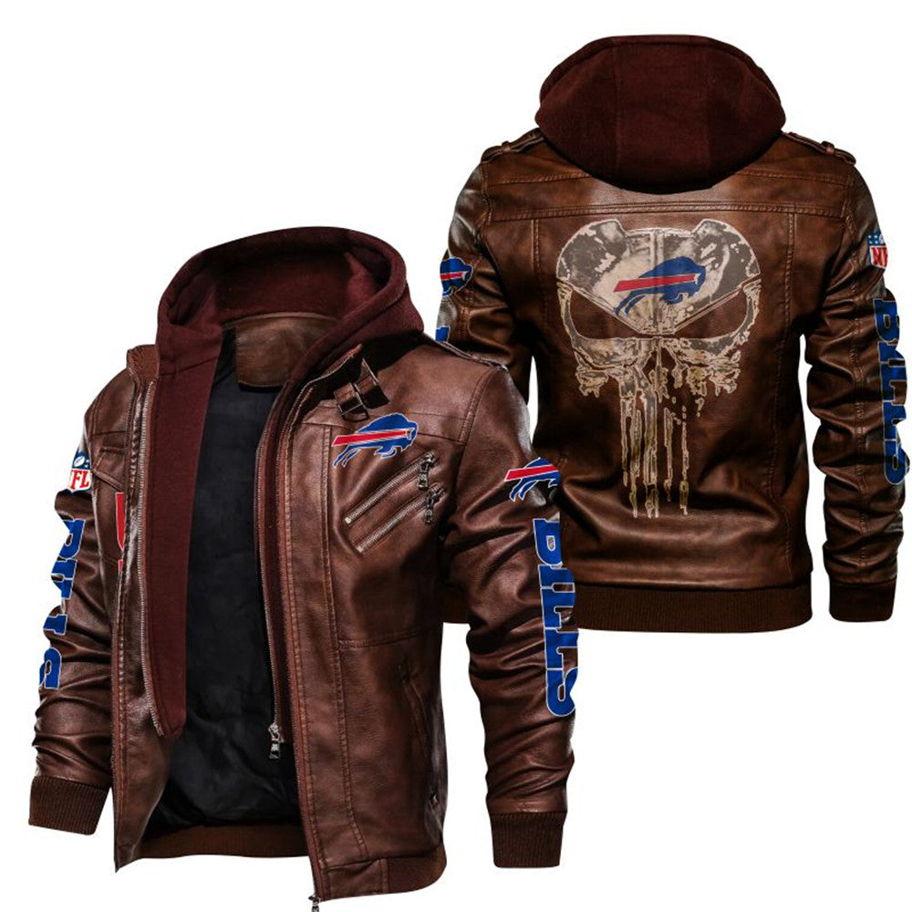 Buffalo Bills Skull Leather Jacket
