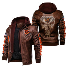 Load image into Gallery viewer, Chicago Bears Skull Leather Jacket