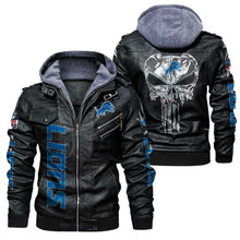 Load image into Gallery viewer, Detroit Lions Skull Leather Jacket