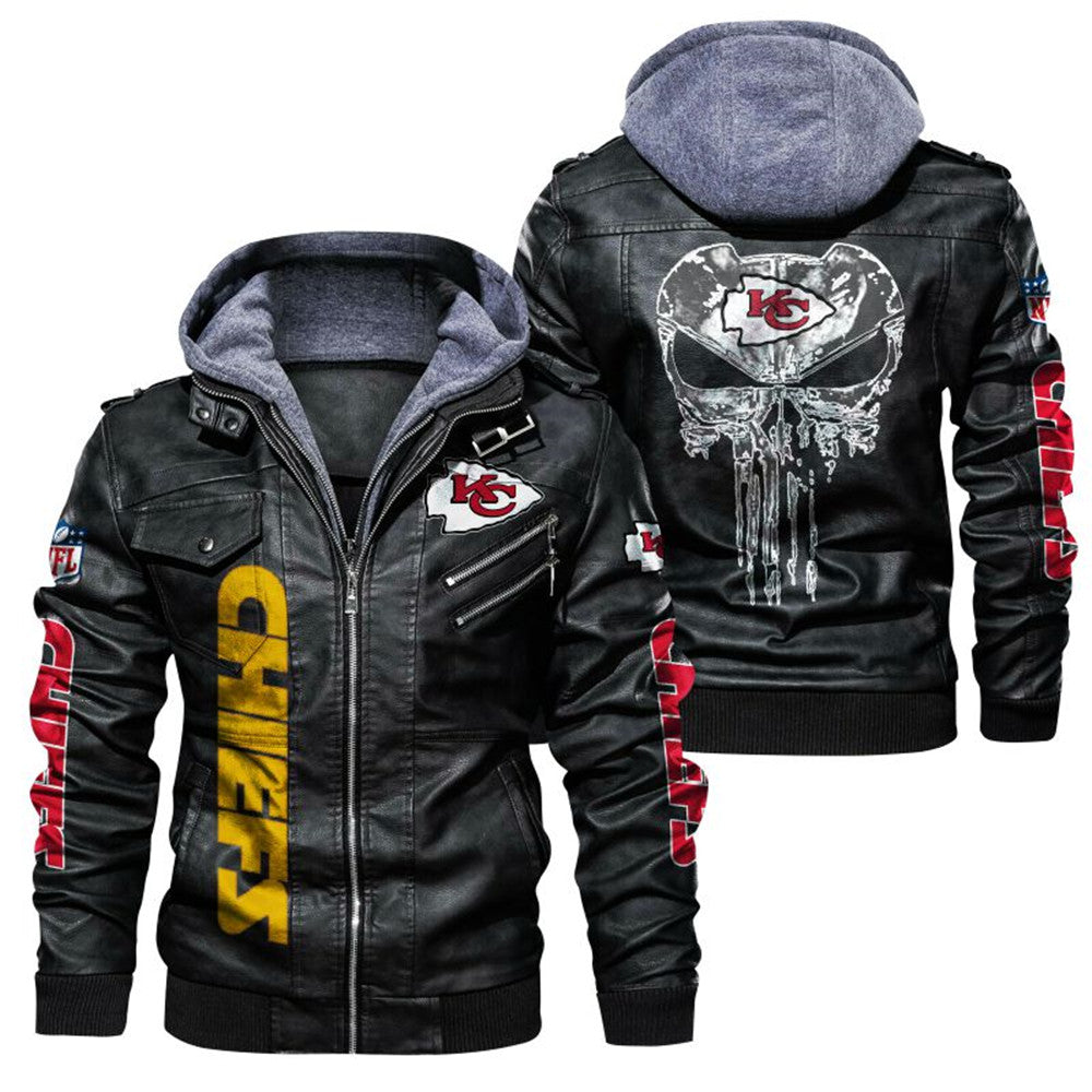 Kansas City Chiefs Skull Leather Jacket