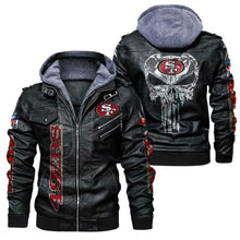 Load image into Gallery viewer, San Francisco 49ers Skull Leather Jacket