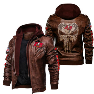 Tampa Bay Buccaneers Skull Leather Jacket