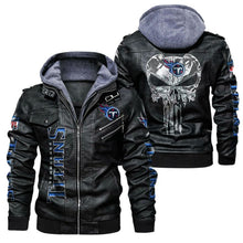 Load image into Gallery viewer, Tennessee Titans Skull Leather Jacket