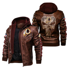 Load image into Gallery viewer, Washington Commanders Skull Leather Jacket