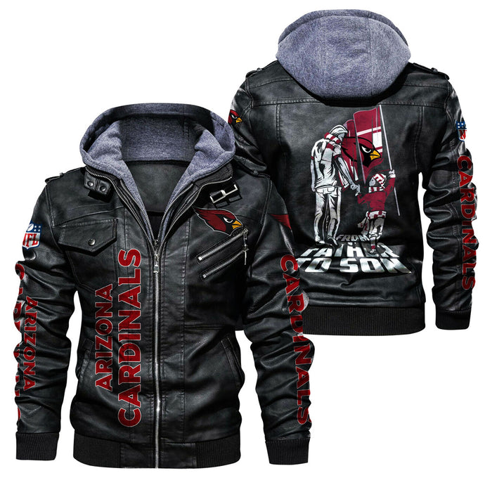 Arizona Cardinals From Father to Son Leather Jacket