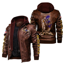 Load image into Gallery viewer, Baltimore Ravens From Father to Son Leather Jacket