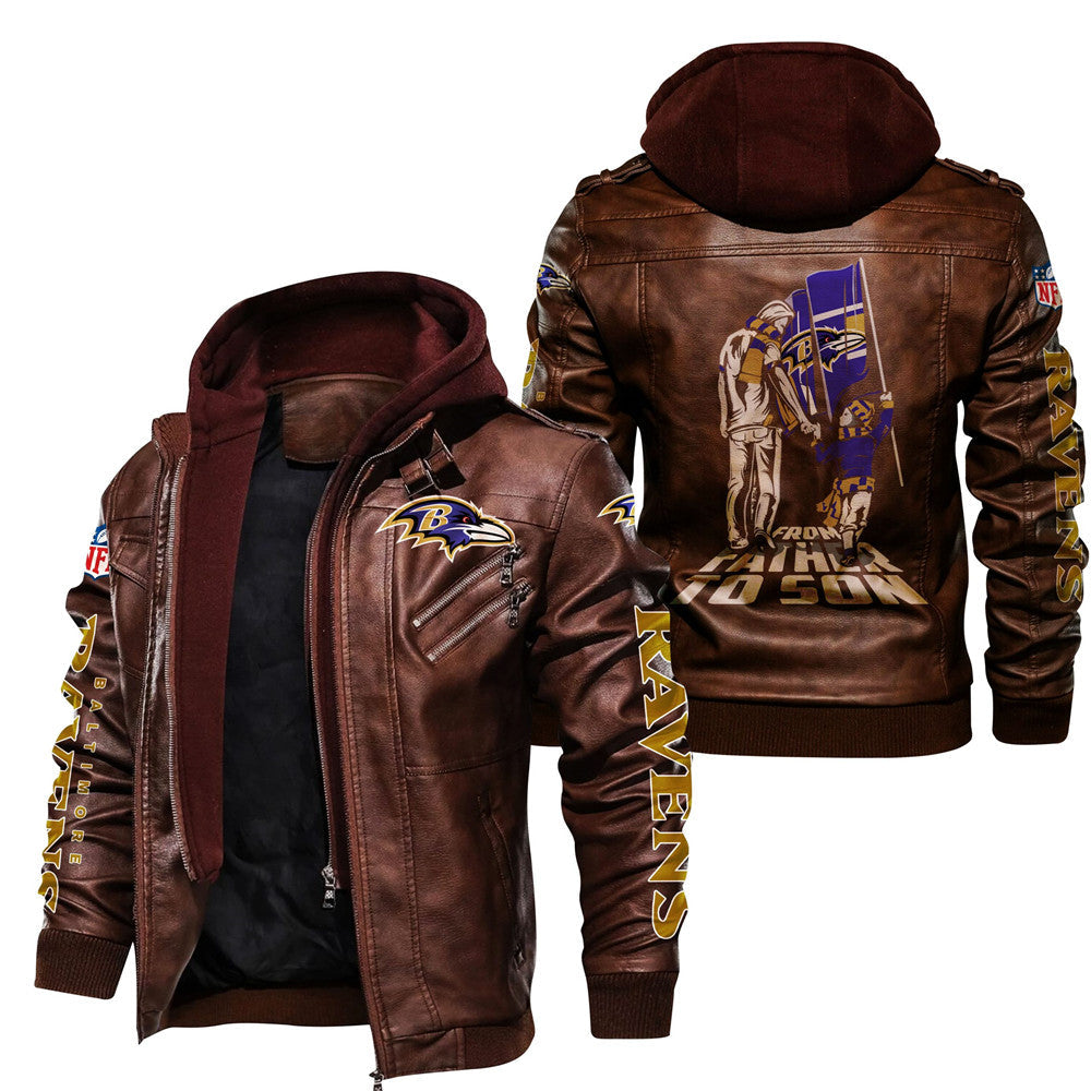 Baltimore Ravens From Father to Son Leather Jacket