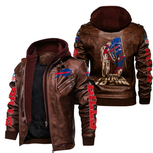 Buffalo Bills From Father to Son Leather Jacket