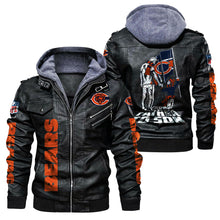 Load image into Gallery viewer, Chicago Bears From Father to Son Leather Jacket