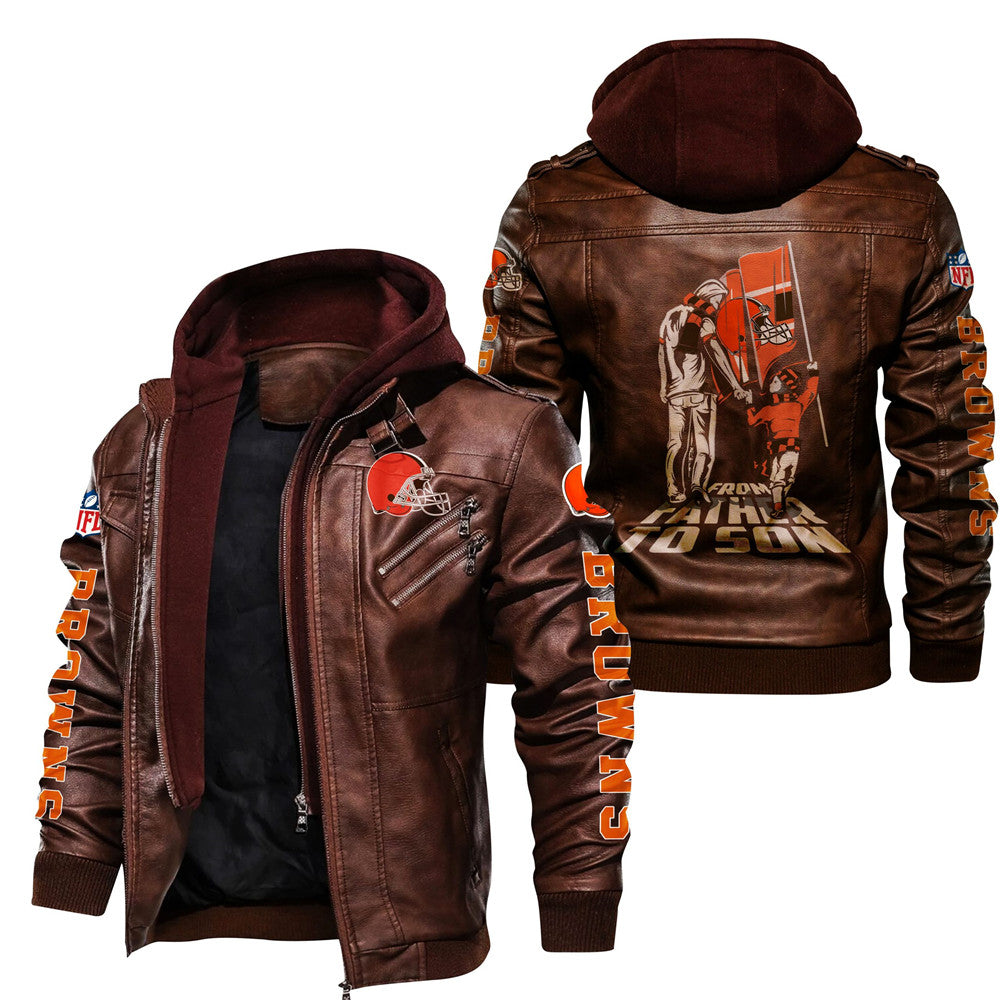 Cleveland Browns From Father to Son Leather Jacket