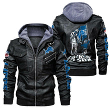 Load image into Gallery viewer, Detroit Lions From Father to Son Leather Jacket