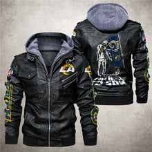 Load image into Gallery viewer, Los Angeles Rams From Father to Son Leather Jacket