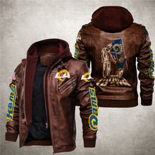 Load image into Gallery viewer, Los Angeles Rams From Father to Son Leather Jacket