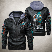 Load image into Gallery viewer, Miami Dolphins From Father to Son Leather Jacket