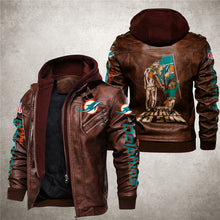 Load image into Gallery viewer, Miami Dolphins From Father to Son Leather Jacket