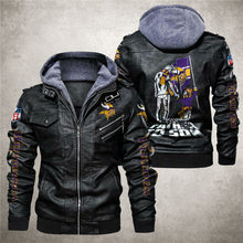 Load image into Gallery viewer, Minnesota Vikings From Father to Son Leather Jacket