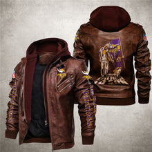 Load image into Gallery viewer, Minnesota Vikings From Father to Son Leather Jacket