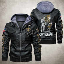 Load image into Gallery viewer, New Orleans Saints From Father to Son Leather Jacket