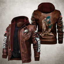 Load image into Gallery viewer, Philadelphia Eagles From Father to Son Leather Jacket