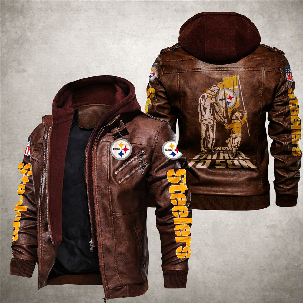 Pittsburgh Steelers From Father to Son Leather Jacket