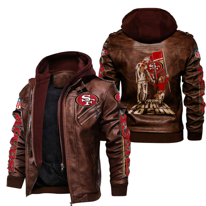 San Francisco 49ers From Father to Son Leather Jacket