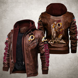 Washington Commanders From Father to Son Leather Jacket