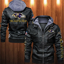 Load image into Gallery viewer, Baltimore Ravens Leather Jacket