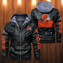 Load image into Gallery viewer, Cleveland Browns Leather Jacket