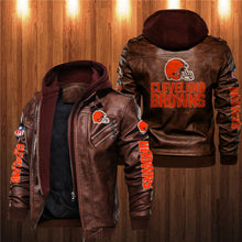 Load image into Gallery viewer, Cleveland Browns Leather Jacket