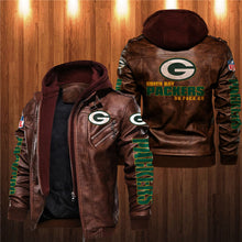 Load image into Gallery viewer, Green Bay Packers Leather Jacket