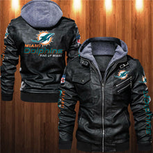 Load image into Gallery viewer, Miami Dolphins Leather Jacket