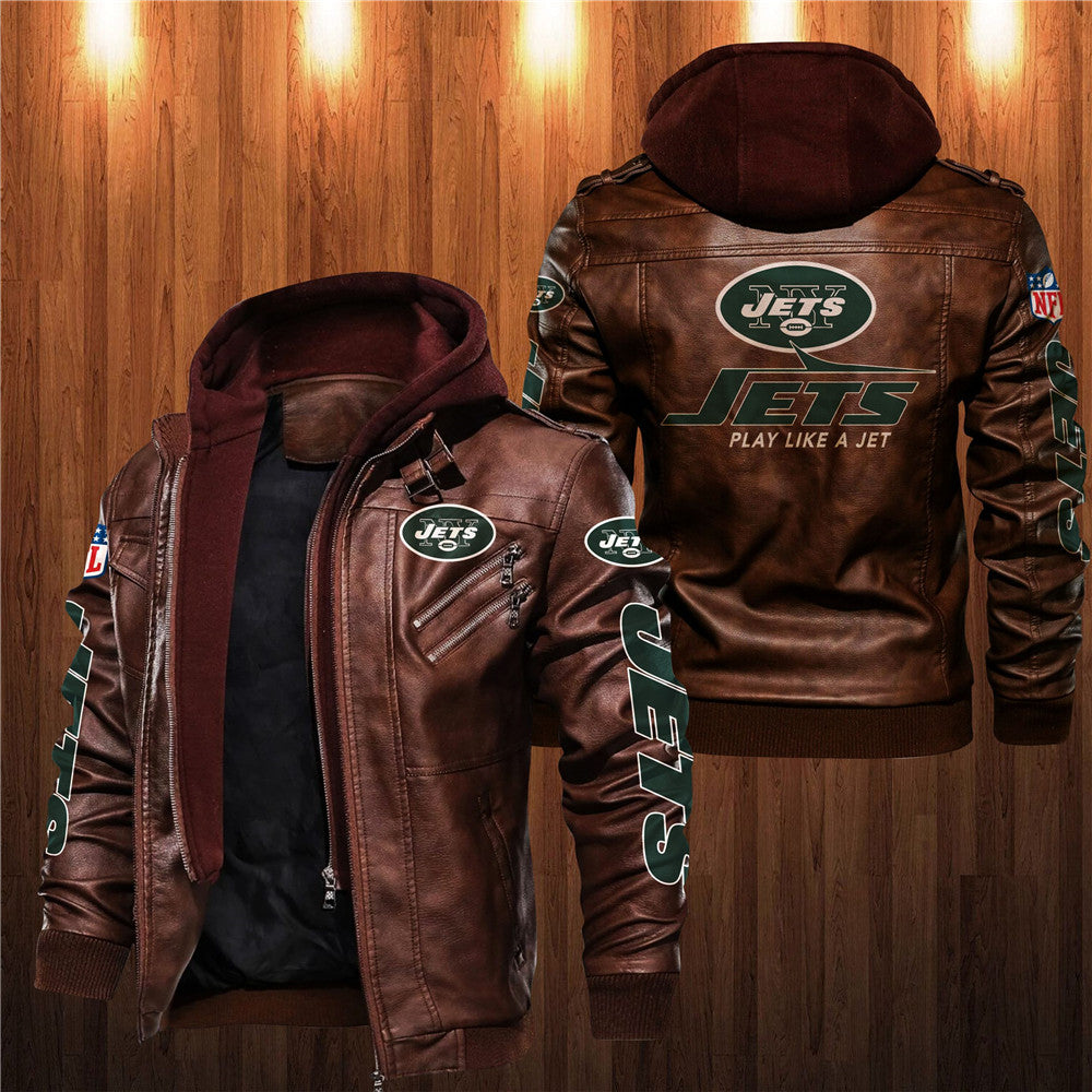 New York Jets Leather Jacket – SportsDexter