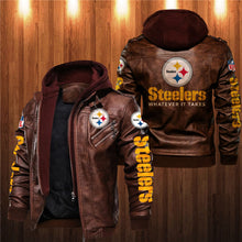 Load image into Gallery viewer, Pittsburgh Steelers Leather Jacket