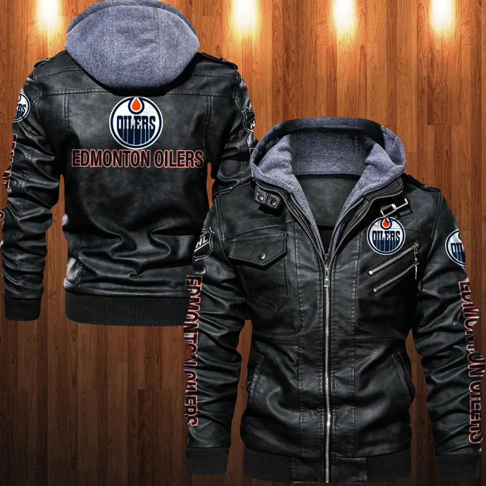 Edmonton Oilers Leather Jacket