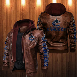 Vancouver Canucks Leather Jacket