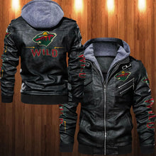 Load image into Gallery viewer, Minnesota Wild Leather Jacket