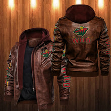 Load image into Gallery viewer, Minnesota Wild Leather Jacket