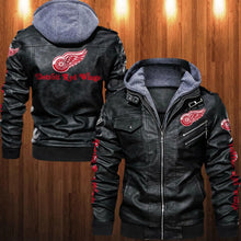 Load image into Gallery viewer, Detroit Red Wings Leather Jacket