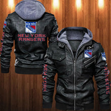 Load image into Gallery viewer, New York Rangers Leather Jacket