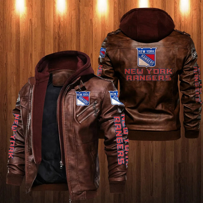 New York Rangers Leather Jacket