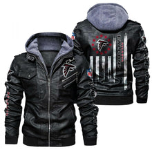 Load image into Gallery viewer, Atlanta Falcons Flag Leather Jacket