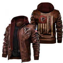 Load image into Gallery viewer, Atlanta Falcons Flag Leather Jacket