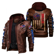 Load image into Gallery viewer, Buffalo Bills Flag Leather Jacket