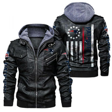 Load image into Gallery viewer, New England Patriots Flag Leather Jacket