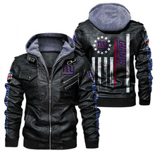 Load image into Gallery viewer, New York Giants Flag Leather Jacket